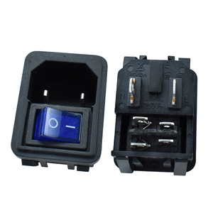 Nuevo adaptador de enchufe IEC 320 C14 toma de corriente integrada de CA interruptor basculante LED 2 pines 3 pines 4 pines enchufe Industrial cobre plástico - Product Image 6