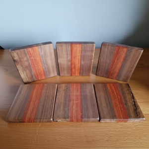 ถาดรองแก้วไม้ทรงสี่เหลี่ยมทำจากเรซินอีพ็อกซี่เรซินและธรรมชาติสำหรับร้านกาแฟร้านค้า - Product Image 1