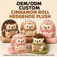 Porte-clés Mascotte Hérisson en Peluche Personnalisé OEM ODM, Thème Rouleau de Cannelle, Jouet Promotionnel Doux en Peluche pour Noël, Cadeau de Fêtes Saisonnier