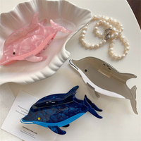 Wow Sheila Nouvelle Pince à Cheveux Coréenne en Acétate, Motif Requin Baleine Thème Océan, pour Filles