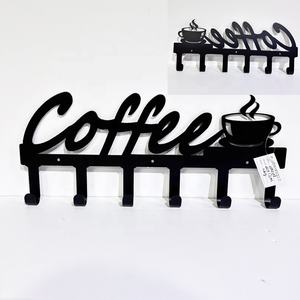 Coffee Modern Metal Hook Coat Hooks <strong>Hat</strong> Hooks Sign Hooks Coat Rack Laser Cut Wall Decor Mount Cloth Hanging Customizable Size - Product Image 3