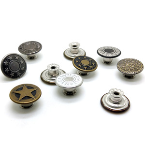 Op maat gemaakte, exclusieve, milieuvriendelijke messingknopen met rivets, rechthoekig kantontwerp, plating voor jeans en kleding - Product Image 4