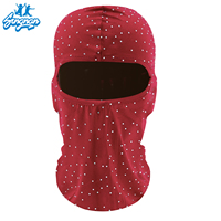 Masque de ski 1 trou pour équitation entièrement diamantée, cagoule de protection solaire d'été, cagoule personnalisée, légère et à séchage rapide pour homme