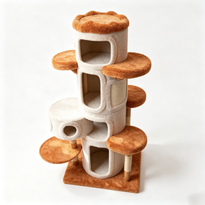 2026 Sustainable Solid Wood <b>Cat</b> Crawler Nest Space Saving Sisal <b>Cat</b> Toy Jumping Platform <b>Cat</b> <b>Tree</b> With Hole Cave - Product Image 1