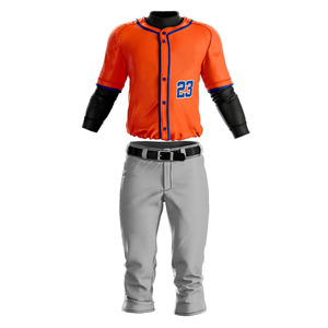 Uniforme de Béisbol de Verano de Alta Calidad, Personalizado con Sublimación, Tela de Poliéster Suave, Transpirable y de Secado Rápido, para Equipos Profesionales - Product Image 1