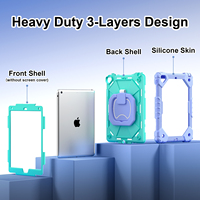 Étui robuste pour tablette, coque antichoc en PC et silicone avec support rotatif à 360° pour iPad 9.7 5e et 6e génération Pro 9.7