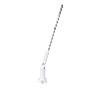 Electric Cleaning <b>Brush</b> With <b>Extendable</b> Handle For Bathroom Kitchen Household Use White Nylon Bristles USB Powered - Product Image 5