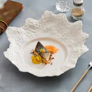 <span class=keywords><strong>Assiette</strong></span> à dîner d'hôtel en céramique, <span class=keywords><strong>motif</strong></span> roche corallienne, forme irrégulière, pour plats froids - Product Image 1