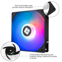 Ventilateur de processeur TL-C12R 120 mm pour boîtier d'ordinateur, refroidisseur ARGB silencieux à roulement fluide 66,17 CFM avec effet lumineux miroir