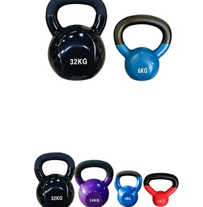 Kettlebell en fonte à revêtement solide brillant pour fitness, yoga, entraînement des fessiers et des jambes, pour hommes et femmes, équipement de gym à domicile - Product Image 1