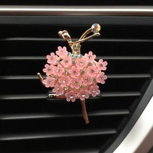 Diffuseur d'arômes pour voiture, parfum pour voiture, désodorisant, parfum automobile, clip de ventilation pour voiture, accessoire de voiture Ballet Bling pour filles - Product Image 2