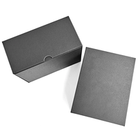 Boîtes à tiroirs cadeaux imprimées personnalisées faites à la main pour cravates écharpe ceinture chaussettes sous-vêtements emballage noir rigide gaufrage par stratification brillante