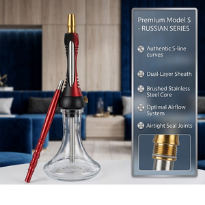 En gros, Modèle S Nouveau Design, Ensemble Chicha S en Acier Inoxydable, Série Narguilé Chicha Russe, <span class=keywords><strong>Tige</strong></span> de Chicha - Product Image 1