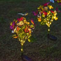 Guirlande solaire à LED pour extérieur, jardin, piquet, 8 modes, 12 modes, décoration pour Ramadan, Nouvel An, Pâques