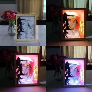 USB Plug Dimming Wall Artwork <strong>Table</strong> Lamp Gift Indoor <strong>Sunlight</strong> Window Photo Night Luminous Led Light Painting with Frame - Product Image 2
