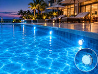 Lumière LED ultra-fine de haute qualité pour piscine, couleur blanche, étanche IP68, acier inoxydable 316L, montage mural, 6W DC12V