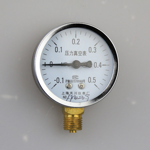 Shanghai Tianchuan Z-40 <b>Vacuum</b> Pressure <b>Gauge</b> 40mm -0.1 To 0.5MPa Stainless Steel Radial Connection - Product Image 1