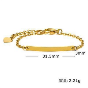 สร้อยข้อมือเด็กน่ารัก ชุบทอง สแตนเลสสตีล รูปหัวใจโปร่ง สำหรับเด็ก - Product Image 5