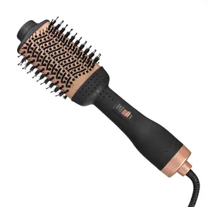 Thermal Brush Electric Hot Comb Hair Barrel Curling Comb Ceramic Round Brush Ionic Curling Iron Volumizing Heated Brush