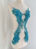 Appliques en tissu à sequins dorés et strass, perles pour accessoires de mariage, patchs thermocollants de luxe pour chapeaux et vêtements, grand format pour mariages