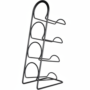 Nouvel arrivage de 4 bouteilles en métal noir, support de Table autoportant, présentoir de boisson gazeuse de supermarché pour hôtel maison - Product Image 1