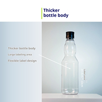Bouteille en plastique haute transparence de 500 ml, best-seller, idéale pour l'emballage de divers liquides