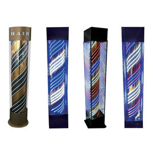 Venta caliente peluquería pared colgante giratorio Led peluquero giro poste de luz moda para muebles de peluquería con logotipo personalizado - Product Image 2