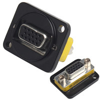 Módulos de inserción hembra de aleación de zinc tipo D para VGA/USB/Cat5e/Cat6A/Cat7/Teléfono/Red, módulos de placa frontal de pared tipo 86 para gabinetes