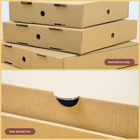 Boîte à pizza jetable en gros pour cadeaux, biodégradable, écologique, portable, empilable, en papier artistique, avec fermeture magnétique et dorure à chaud