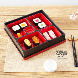 Lonchera Japonesa Bento Rectangular de 25.5x25.5x6 cm con Tapa Hermética, Varios Estilos - Product Image 4