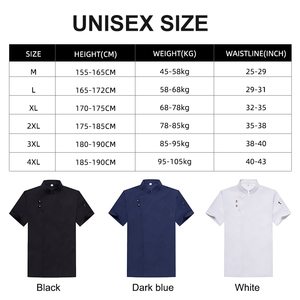 เสื้อเชฟสำหรับผู้ชายเสื้อเชฟสำหรับร้านอาหารและบาร์แฟชั่นใหม่ออกแบบโลโก้ได้ตามต้องการสำหรับโรงแรม - Product Image 4