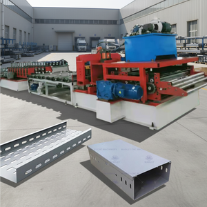 Heavy Duty Galvanized Steel Profile <b>Cable</b> Tray Making Roll Forming Machine Motor Bearing PLC Control Hydraulic Cutting Automatic - Product Image 1