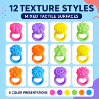 Nouveauté : Anneaux sensoriels rotatifs en silicone pour bébés (0-24 mois) – Jouets anti-stress pour les doigts – Unisexe – Guangdong