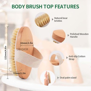 Juego de limas exfoliantes para pies de doble cara con logotipo personalizado, exfoliante corporal para baño con mango de madera, herramienta de pedicura para cepillado en seco o húmedo - Product Image 3