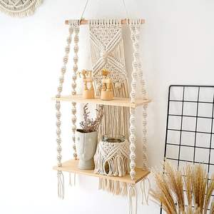 Accueil Décoration Boho Cintres décoratifs pour plantes <span class=keywords><strong>Étagère</strong></span> murale suspendue en macramé - Product Image 4