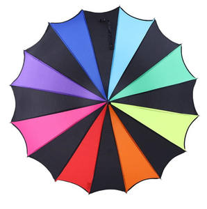 Paraguas de pagoda de arcoíris especial TX11101 para mujer, sombrilla de mango largo para exteriores con diseño personalizado para regalos de negocios - Product Image 2