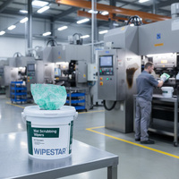 Lingettes industrielles humides WIPESTAR, lingettes dégraissantes résistantes pour la graisse, la peinture et le nettoyage des mains