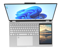 Ordinateur portable Intel N100 15,6 pouces avec écran tactile 7 pouces, 8 Go de RAM, 128 Go SSD, IPS 180P, Windows 10/11, portable, personnalisable sur demande
