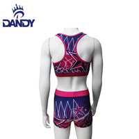 Nouveau style imprimé Cheerleading Practice Wear Logo sublimé Styles personnalisés Exercice Danse Crop Tops et shorts
