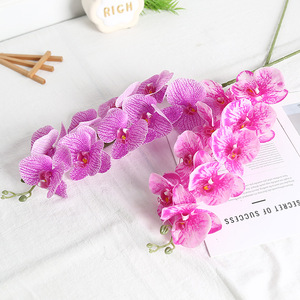 Orquídeas Phalaenopsis Artificiales Lc, Tallo Largo, Color Rosa Blanco, Tacto Real, Decoración de Bodas, Flores de Plástico PVC - Product Image 4