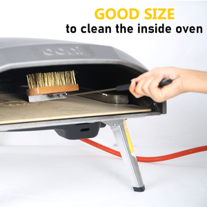 Spazzola per <span class=keywords><strong>Forno</strong></span> in Acciaio Inox 304 con Raschietto per Pietra Refrattaria, 16 Pollici, Manico in Silicone, <span class=keywords><strong>Accessori</strong></span> per <span class=keywords><strong>Forno</strong></span> - Product Image 4