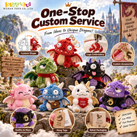 Porte-clés en peluche Dragon à marque privée, prêt à la vente pour les boutiques lifestyle, les concept stores, les coffrets cadeaux et les marques en ligne