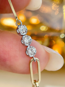 Xinfly 18K Real Gold Natural Diamond <b>Bracelet</b> for Ladies Women Low MOQ Ready to Ship - Product Image 6