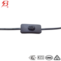 Interruptor de Cable Unipolar/Bipolar de 250V 2A 303 con Herrajes de Cobre, Protección IP30, para Luminarias de Mesa