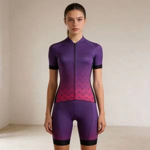 Ropa Deportiva Ajustada Personalizada, Transpirable, que Absorbe el Sudor, Cómoda, Jersey de Ciclismo de Manga Corta para Ciclismo de Carretera y Montaña - Product Image 4