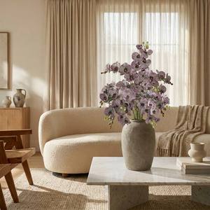 Orchidee Artificiali Phalaenopsis Real Touch, Stampa 3D, 7 Teste, Viola Scuro con Venature, per Centrotavola Matrimoni e Decorazioni Casa - Product Image 2