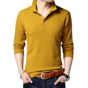 2022 erkekler giysileri rahat çoklu renk polo GÖMLEK yüksek kaliteli pamuklu uzun kollu tişört polo GÖMLEK hattı sarı