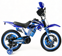 Vélo pour enfants de style moto, 12-20 pouces, en stock direct usine, avec roues d'apprentissage et porte-bouteille pour garçons
