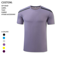 Logo personnalisé de concepteur OEM Enerup T-shirt à manches courtes réfléchissant en soie de glace pour hommes, col en O, vêtements de sport, polo