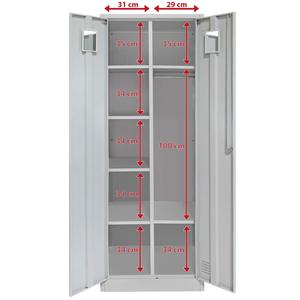 2 Doors Staff Work Clothes <b>Wardrobe</b> Durable Steel <b>Locker</b> Cheap Key Storage Metal <b>Wardrobe</b> High Quality - Product Image 2